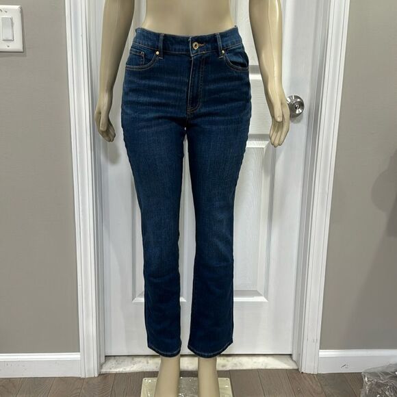 TOMMY HILFIGER TRIBECA STRAIGHT LEG JEANS. DARK BLUE. - Picture 1 of 9